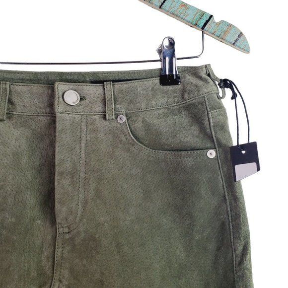 Blank NYC Suede Skirt in Ivy League Green Size 26 - Picture 4 of 7